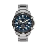 Citizen Eco-Drive Men's Brycen Stainless Steel Chronograph Watch, Size: Large, Grey