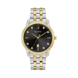 Bulova Men's Diamond Accent Two-Tone Stainless Steel Watch - 98D165, Size: Large, Multicolor