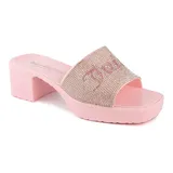 Juicy Couture Harmona Women's Heeled Slide Sandals, Size: 9, Pink