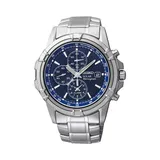 Seiko Men's Stainless Steel Solar Chronograph Watch - SSC141, Size: Large, Silver