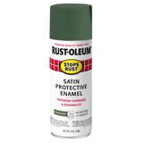 Rust-Oleum Stops Rust Satin Spruce Green Spray Paint (NET WT. 12-oz) | 7737830