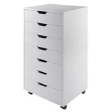 Winsome Halifax 7-Drawer Mobile File Cabinet, White, Furniture