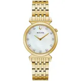Bulova Women's Diamond Accent Gold-Tone Stainless Steel Watch - 97P149, Size: Small