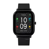 iConnect by Timex Metropolitan Silicone Strap Smart Watch, Black, Medium