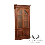 Ethan Allen Newport Collection Large Mahogany Lighted Corner Cabinet