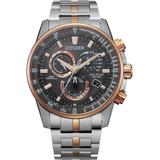 Citizen Eco-drive Pcat Gray Dial Two Tone Stainless Steel Men's Watch