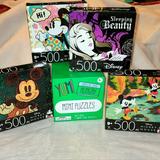 Disney Toys | Nib! 5 Sets Of Puzzles! | Color: Black/Red | Size: Osbb