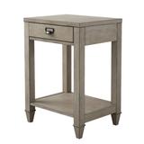 Rosalind Wheeler American Solid Wood Nightstand, Square Side End Table w/ Storage Shelf & Drawer For Living Room, Bedroom (Antique ) in Gray Wayfair