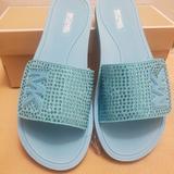 Michael Kors Shoes | Brand New Michael Kors Mk Slides | Color: Blue | Size: Various