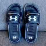Under Armour Shoes | Boys Under Armour Slide Sandals | Color: Black/White | Size: 5b