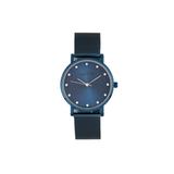 Sophie and Freda Mesh Bracelet Watch w/Swarovski Crystals Blue SAFSF4204