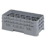 Cambro 17HS434151 Half Size Soft Gray Camrack Glass Rack - 17 Compartments - 2 Extenders