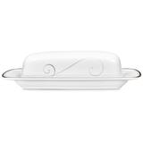 Noritake Platinum Wave Covered Butter Dish