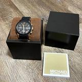 Michael Kors Accessories | Michael Kors Women's Runway Black Watch Mk5191 | Color: Black/Gold | Size: Os