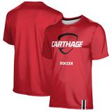 Men's ProSphere Red Carthage Firebirds Soccer Logo Stripe T-Shirt
