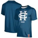 Men's ProSphere Blue Hanover Panthers Soccer Logo Stripe T-Shirt