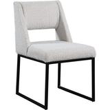 Wade Logan® Boucle Fabric Dining Chair, Set Of 2 Upholstered/Fabric in Brown, Size 33.0 H x 19.0 W x 22.5 D in | Wayfair