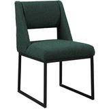 Wade Logan® Boucle Fabric Dining Chair, Set Of 2 Upholstered/Fabric in Green, Size 33.0 H x 19.0 W x 22.5 D in | Wayfair