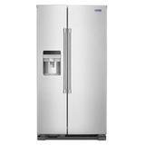 Maytag MSS25C4MG 36 Inch Wide 24.5 Cu. Ft. Side by Side Refrigerator with Exterior Ice and Water Dispenser Fingerprint Resistant Stainless Steel