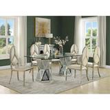 Everly Quinn Lolade 39" Dining Table, Glass, Size 31.0 H x 30.0 W in | Wayfair A580145AC28C43D7B3AA66F46824F286