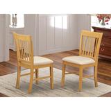 East West Furniture Norfolk Upholstered Side Chair in Oak | Wayfair NFC-OAK-C