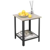 17 Stories Floor Shelf End Table w/ Storage Wood in Black/Brown/Gray, Size 15.7 H x 15.7 W x 20.4 D in | Wayfair 8E88BF4F25A9480981E0AE0F2A56A78F