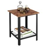 17 Stories Floor Shelf End Table w/ Storage Wood in Black/Brown/Gray, Size 15.7 H x 15.7 W x 20.4 D in | Wayfair 0D43FF8AE3FF46409CE0575687989B5D