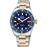 Yorkville Watch Dial Two Tone Yellow Gold Stainless Bracelet - Blue - Gevril Watches