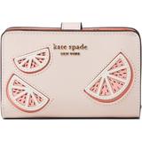 Tini Embellished Saffiano Leather Compact Wallet - Pink - Kate Spade Wallets