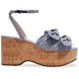 Julep Canvas & Cork Platform Wedge Sandals - Blue - Kate Spade Heels