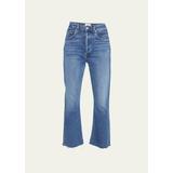 Isola Cropped Raw Hem Bootcut Jeans