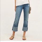 Anthropologie Jeans | Pilcro And The Letterpress Hyphen Cuffed Cropped Jeans 25 | Color: Blue | Size: 25