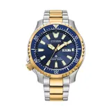 Citizen Men's 44 Millimeter Automatic Dive Two-Tone Stainless Steel Bracelet Watch