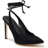 Talon Pointed Toe Pump In Black Suede At Nordstrom Rack