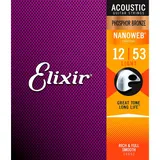 Elixir Nanoweb Light Phosphor Bronze Acoustic Guitar Strings
