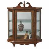 Butler Wall Curio Cabinet Wood in Brown, Size 27.5 H x 21.0 W x 6.0 D in | Wayfair 1927001