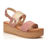Henry Ferrera Monica Women's Wedge Sandals, Size: 7, Pink