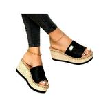 Crocowalk Wedge Heels for Women Sandals Open Toe Espadrilles Platform Shoes Summer Beach Slides Outdoor Slippers