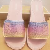Michael Kors Shoes | Brand New Michael Kors Mk Slides | Color: Pink/Yellow | Size: 9.5