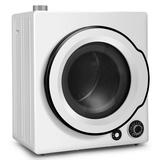 Costway Compact Electric Tumble Laundry Dryer with Stainless Steel Tub-White