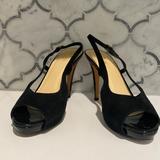 Kate Spade Shoes | Kate Spade Black Suede Sling Backs | Color: Black | Size: 8.5