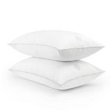 Martha Stewart Living Flat No More Memory Foam Jumbo Pillow Set of 2, White
