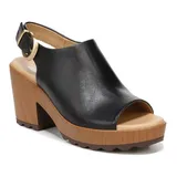 Dr. Scholl's Wind Down Women's Slingback Leather Heels, Size: 8, Black