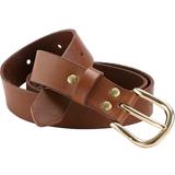 Women's Leather Belt by ellos in Pecan Brown (Size 34/36)