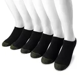 Men's GOLDTOE 6-pk. No-Show Athletic Socks, Size: 6-12, Black