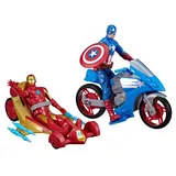 Hasbro Marvel Avengers Titan Hero Series Iron Man & Captain America Figure & Vehicle Set, Multicolor