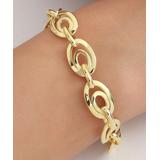Azro Silver Women's Bracelets GOLD - 14k Gold-Plated Sterling Silver Double-Link Cable Chain Bracelet