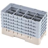Cambro 8HS958184 Camrack Glass Rack - 8 Compartments - Beige