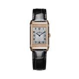 Reverso Classic Duetto 18K Rose Gold, Diamond & Leather Reversible Watch