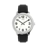 Timex Easy Reader 43 MM Men's Bold Leather Strap Watch - TW2V21200JT, Size: Large, Black